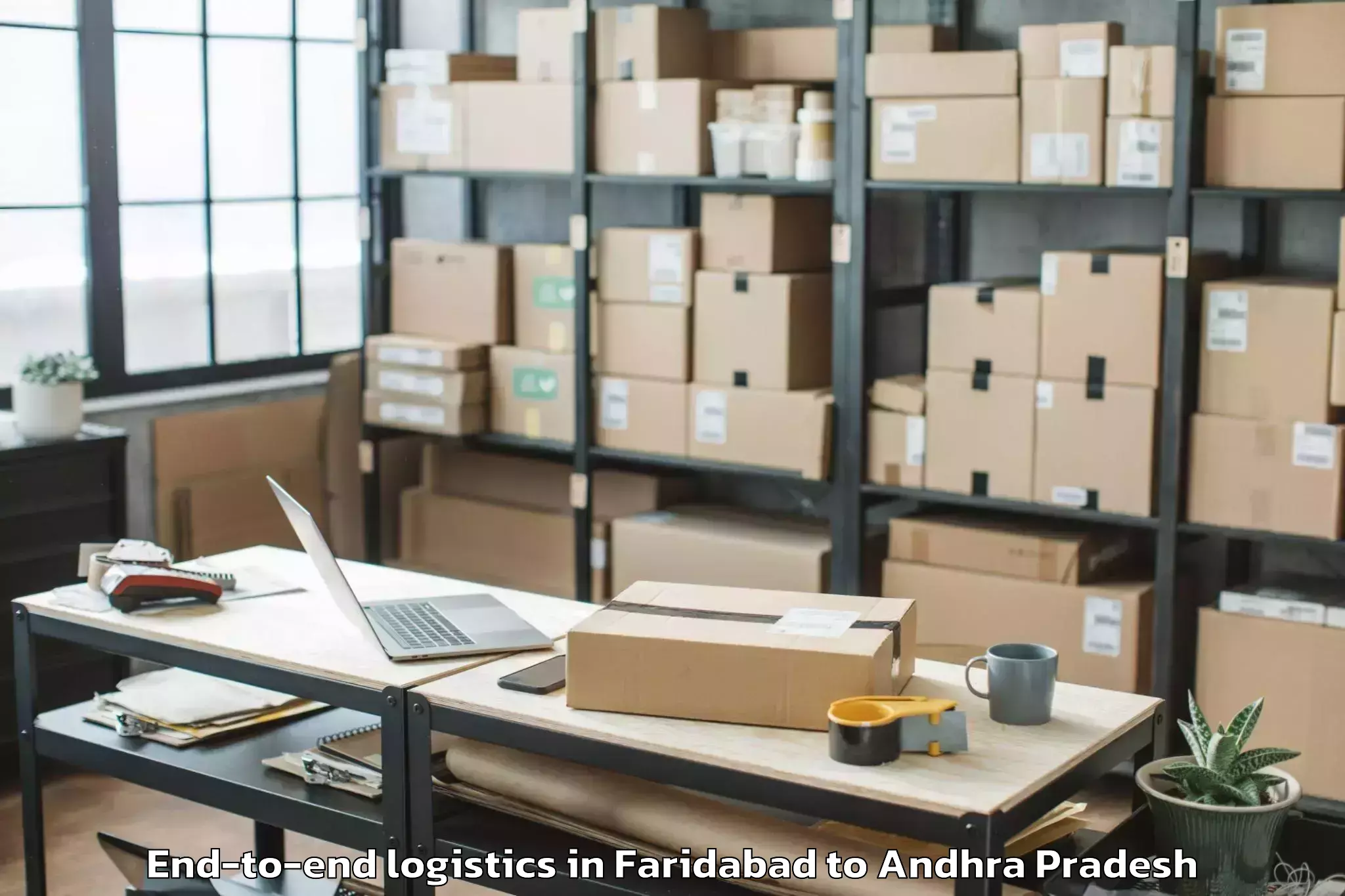 Affordable Faridabad to Laveru End To End Logistics